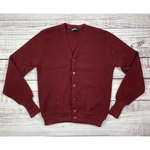 Vtg Jantzen Cardigan Red Acrylic Sweater XL Mens Hipster Grandpa Grunge Cobain‎